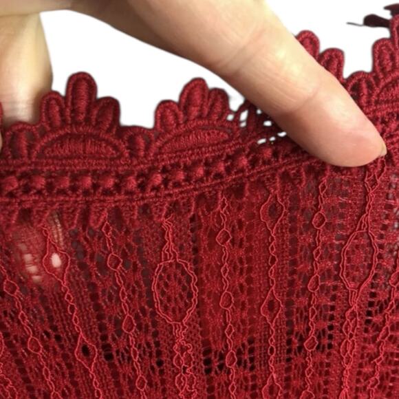 ML Kids Red Lace Dress - Picture 5 of 6